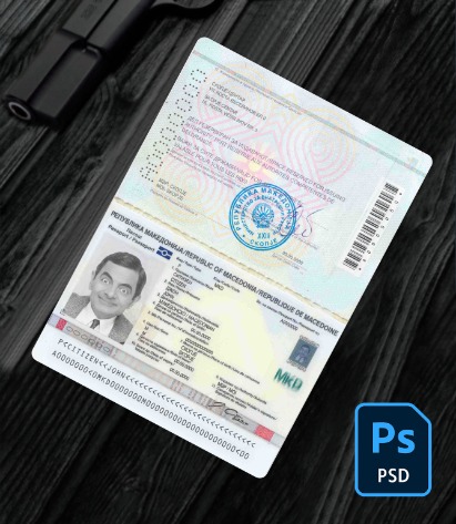 Macedonia passport PSD